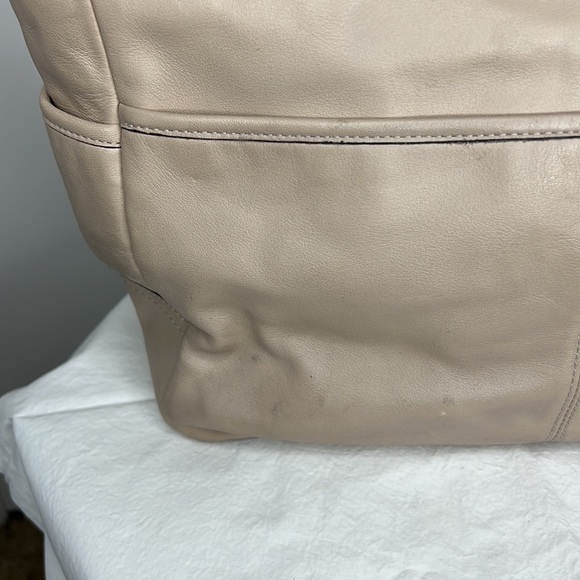 Coach tan purse with color signature scarf - Picture 7 of 11